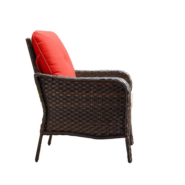 Outdoor Dining Chair with Deep Seating and Cushion