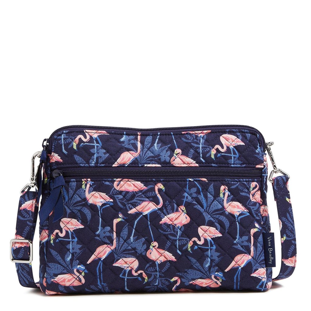 Vera Bradley  Triple Compartment Crossbody in Flamingo Party