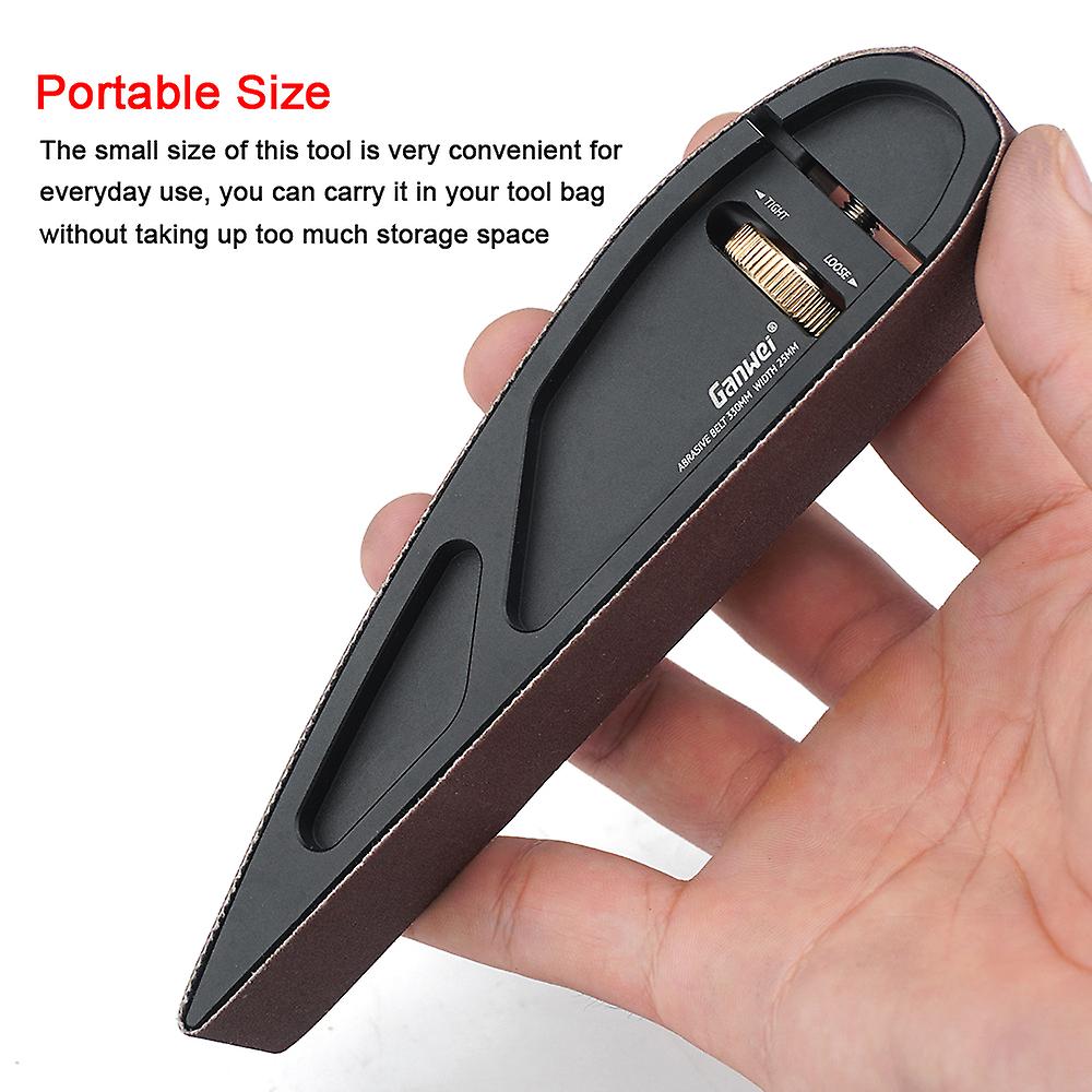 Portable Handheld Sandpaper Tool Adjustable Manual Polishing Tool Aluminum Household Polishing Sandpaper No.235889