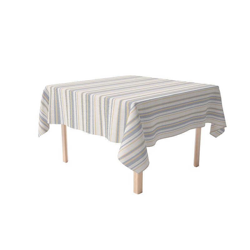 Rectangular Tablecloth， 100% Cotton， Country Kitchen Stripe