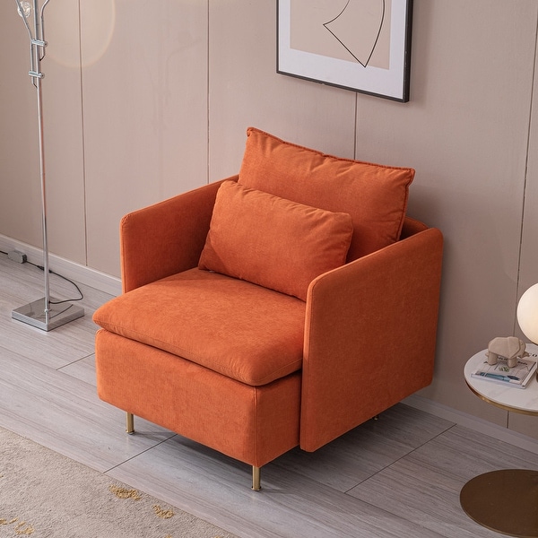 Fabric Upholstered Single Sofa Chair， Accent Armchair