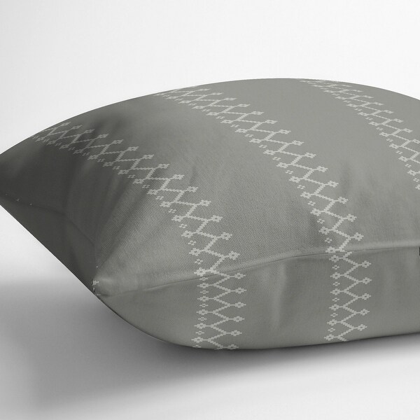 ZIPPER GREY Indoor|Outdoor Pillow By Kavka Designs