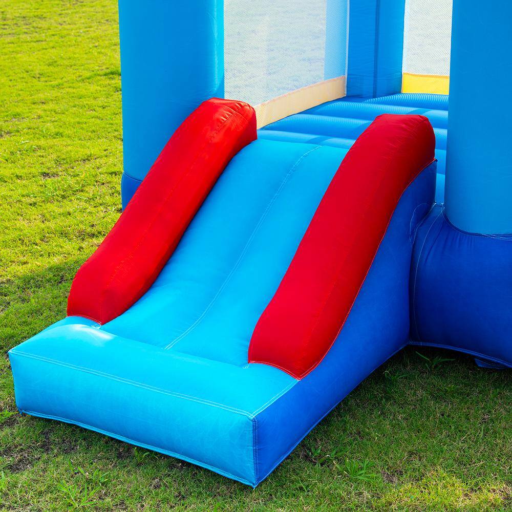 HONEY JOY Inflatable Bouncer Castle with Blower Kids Bounce House Slide Basketball Hoop TOPB000898