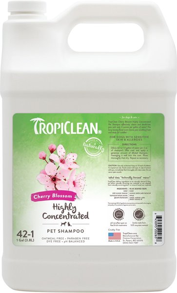 TropiClean Cherry Blossom Highly Concentrated Dog and Cat Shampoo