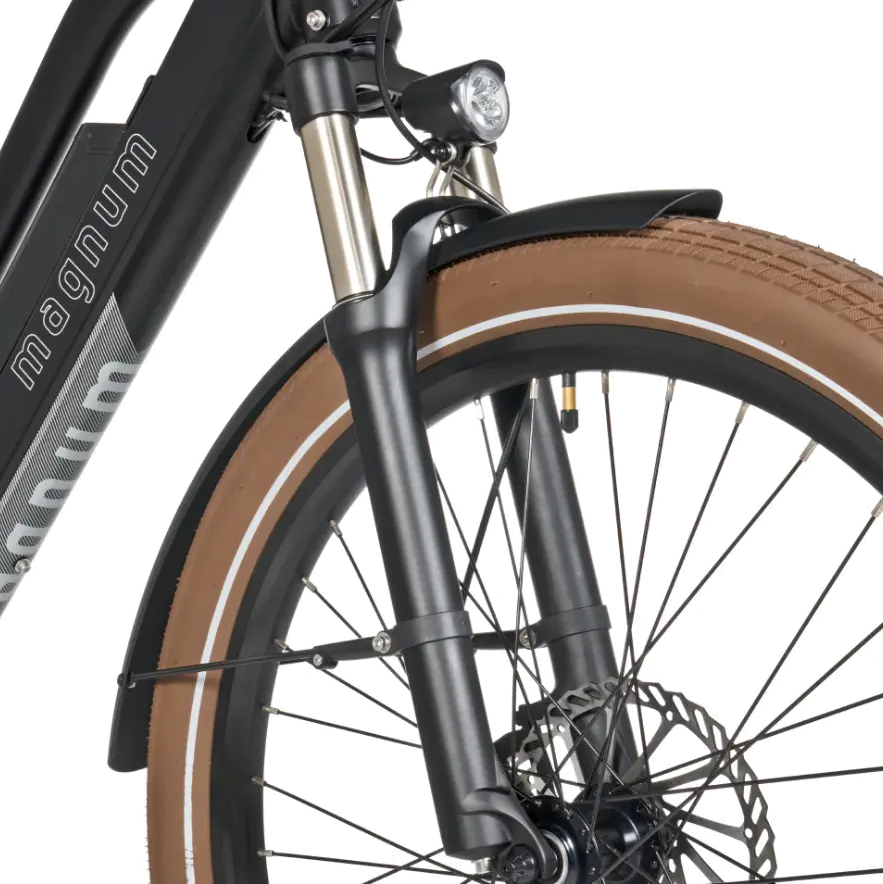 Magnum Metro X Mid Step Black and Silver Electric Bike