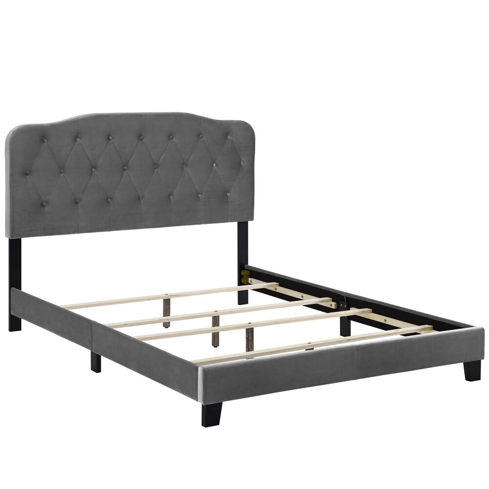 Amelia Twin Upholstered Velvet Bed