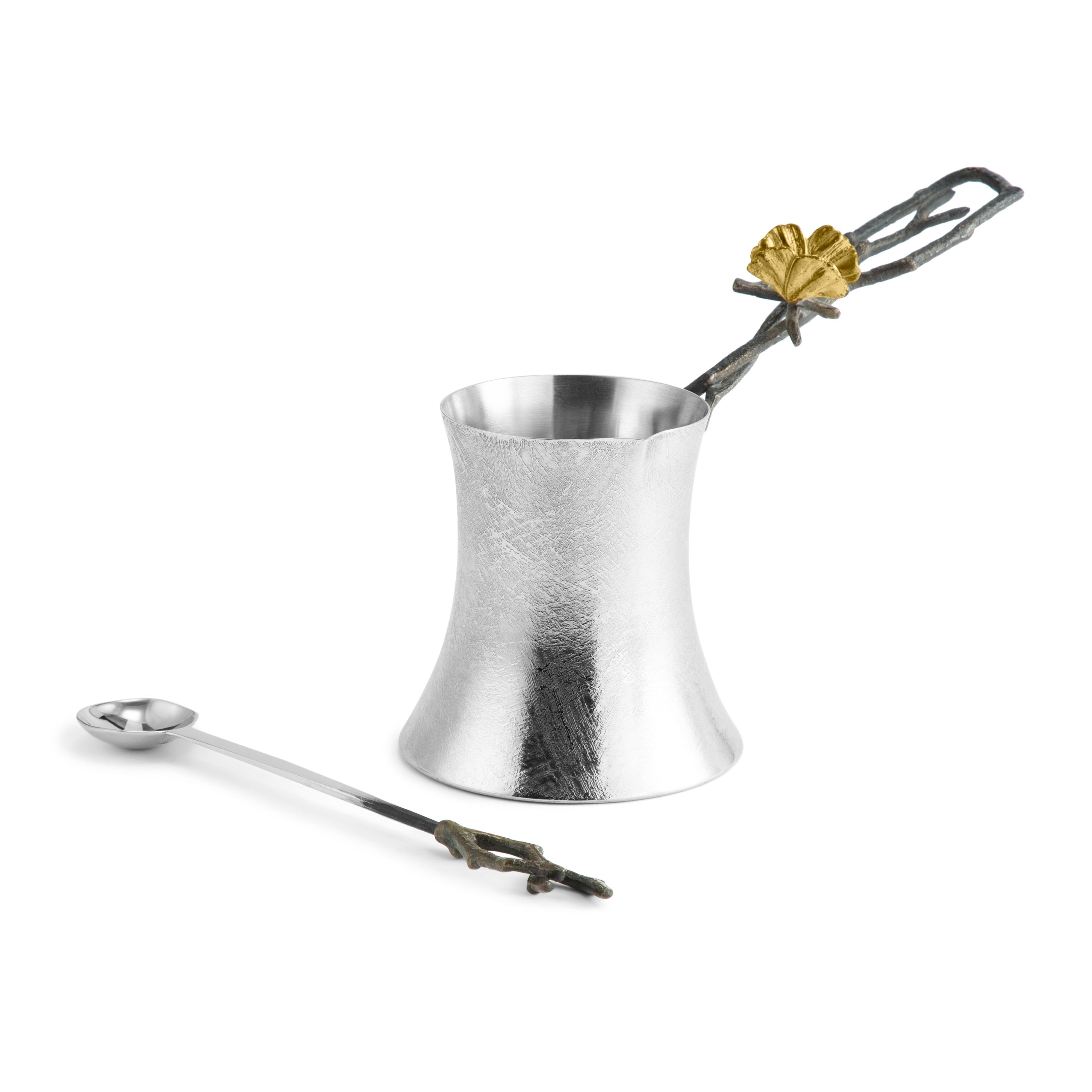 Butterfly Ginkgo Coffee Pot with Spoon