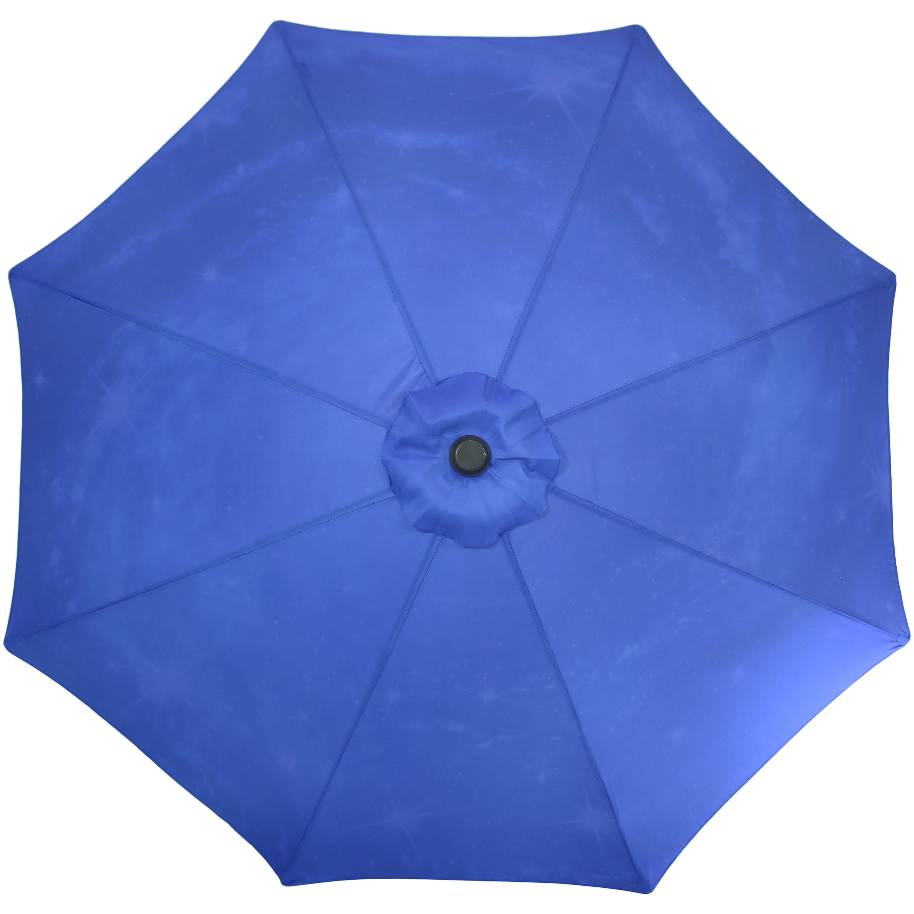 Sunnydaze Outdoor Aluminum Inside Out Patio Umbrella with Push Button Tilt and Crank - 8' - Blue Starry Galaxy