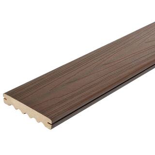 Fiberon ArmorGuard 1516 in. x 5-14 in. x 16 ft. Brazilian Walnut Grooved Edge Capped Composite Decking Board BRDVCG BW 16