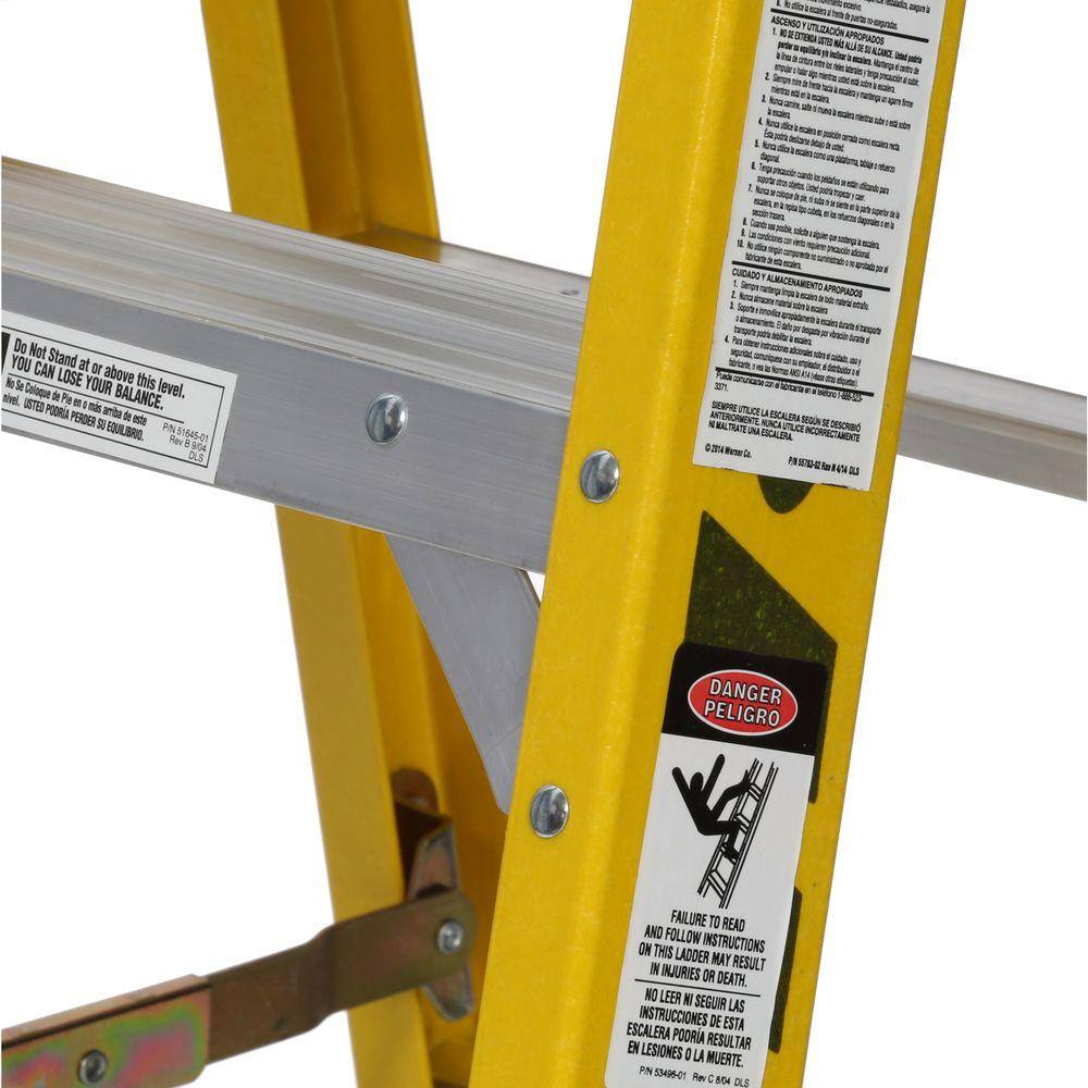 Werner 3 ft. Yellow Fiberglass Step Ladder with 375 lb. Load Capacity Type IAA Duty Rating 7303