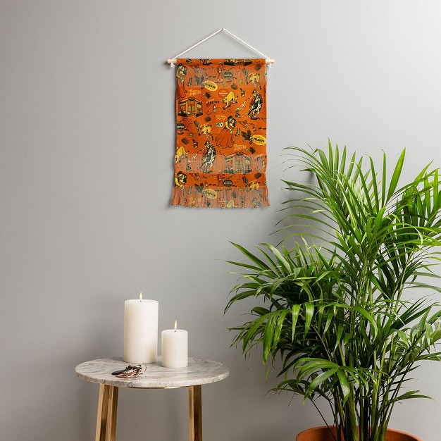 The Whiskey Ginger Old West Inspired Vintage Pattern Fiber Wall Hanging Society6