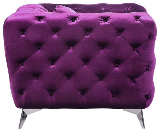 ACME Atronia Sofa in Purple Fabric   Midcentury   Sofas   by Homesquare  Houzz