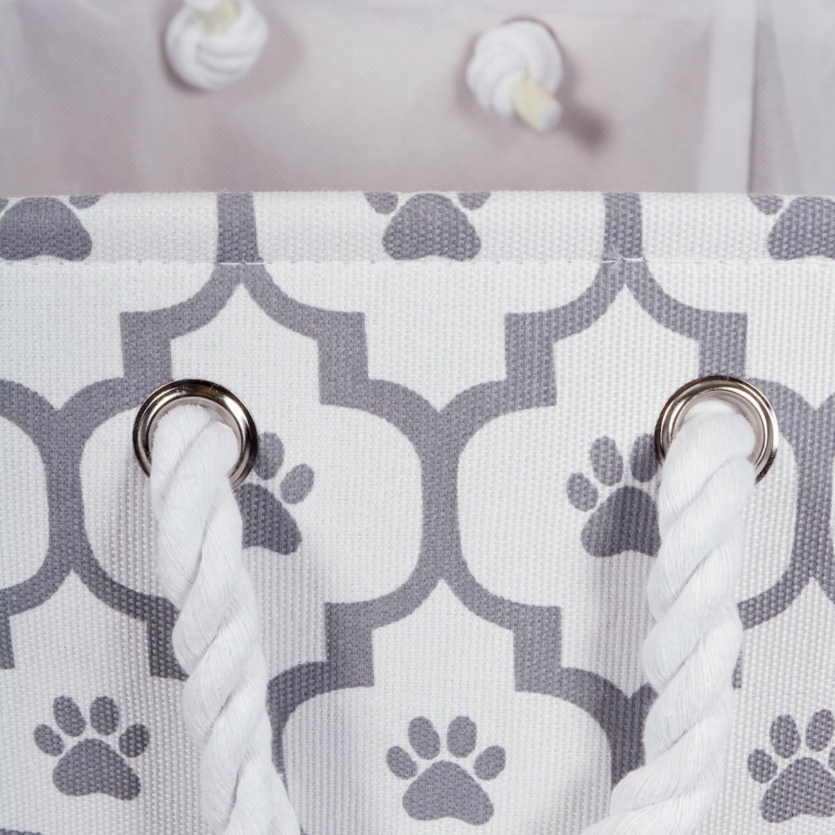 Bone Dry Paw Lattice Print Rectangle Dog Storage Bin