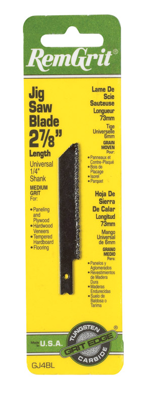 RemGrit 2-7/8 in. Carbide Grit Universal Jig Saw Blade Assorted TPI 1 pk