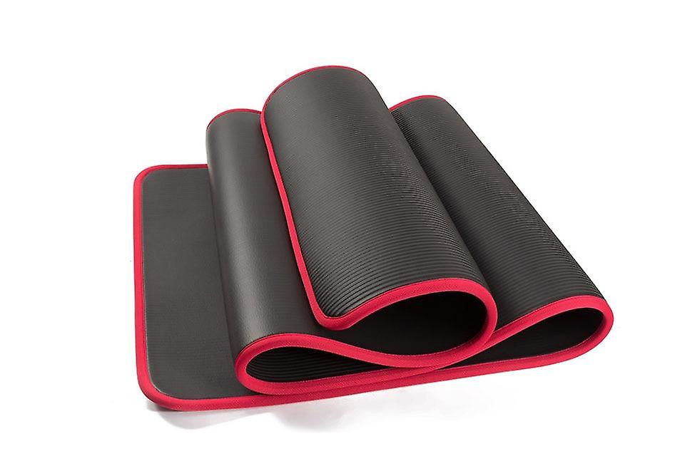 Red Black Yoga Kit Mat Wheel Resistance Band Blocks Roller Set Pack