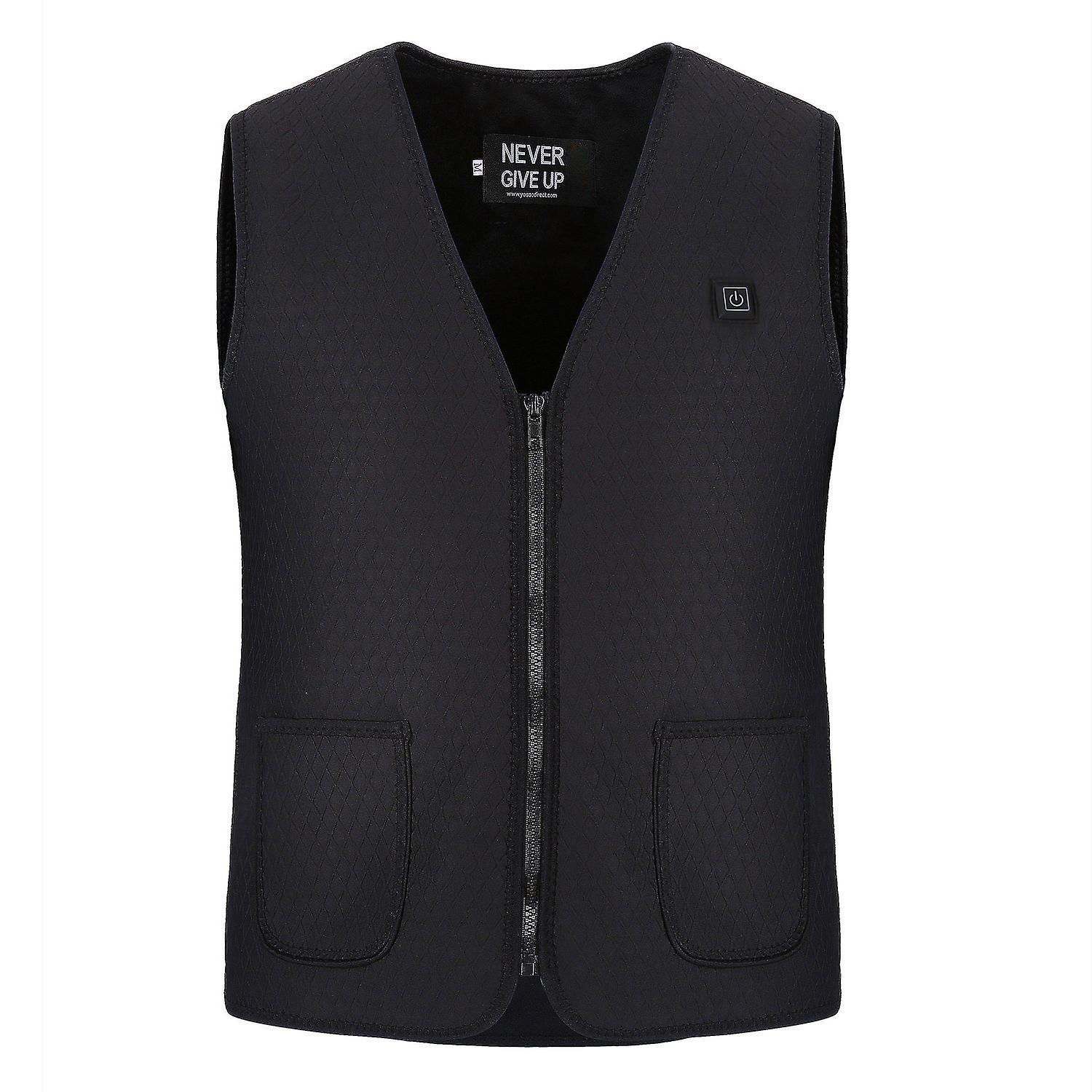 Electric Heated Vest， Adjustable Lightweight USB Rechagable Back Pain Relief Heating Warm Waist