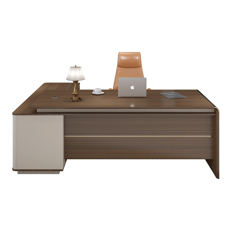 ANDERSON Executive Desk 2.0M Reversible - Australian Gold Oak