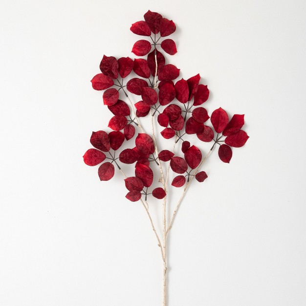 Artificial Red Schefflera Stem Red 46.5