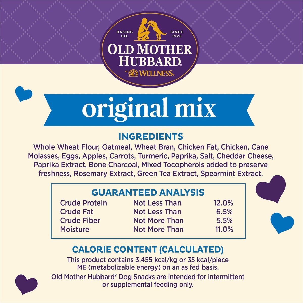 Old Mother Hubbard by Wellness Classic Original Mix Natural Small Oven-Baked Biscuits Dog Treats