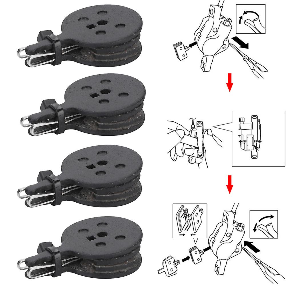 4 Pairs Bike Disc Resin Brake Lining Pads Bicycle Repair Replacement For Avid Bb5