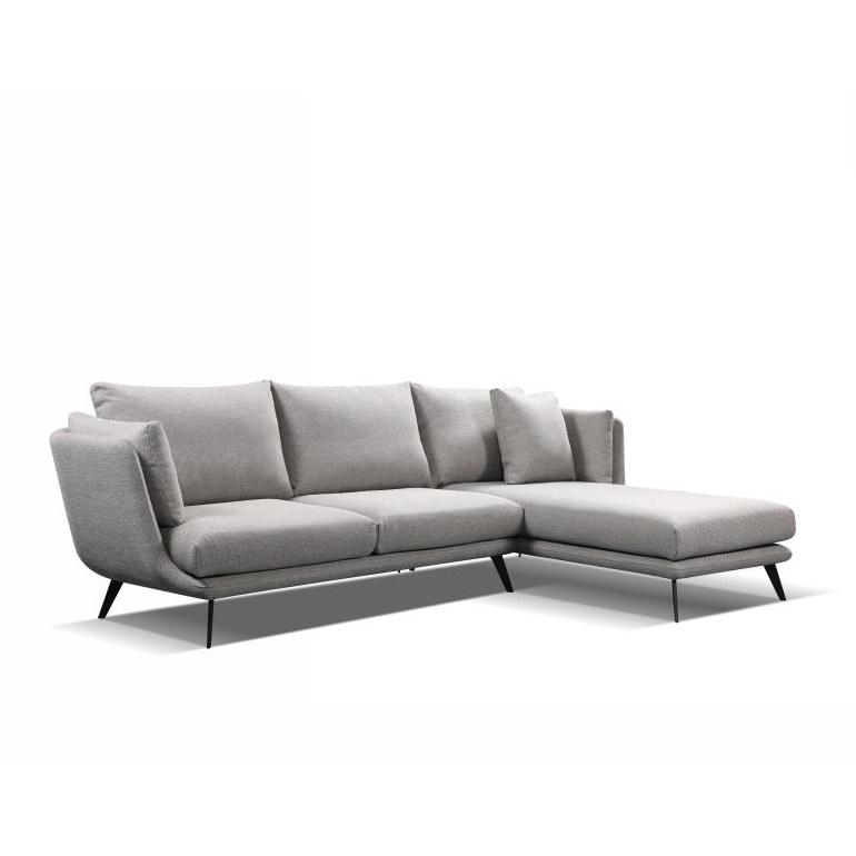 RANNI 3 Seater Sofa With Right Chaise - Warm Grey