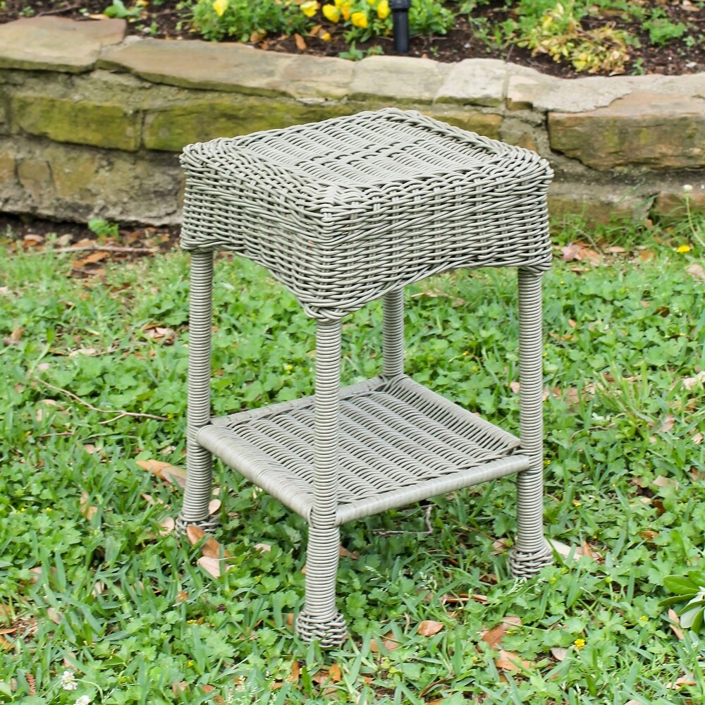 International Caravan Chelsea Resin Wicker Side Table