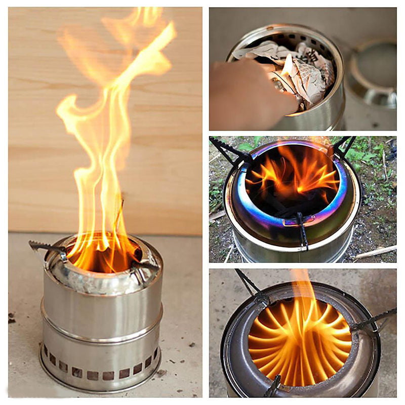 Outdoor Camping Wood-burning Stove Backpacking Portable Survival BBQ Panic Camping Stove