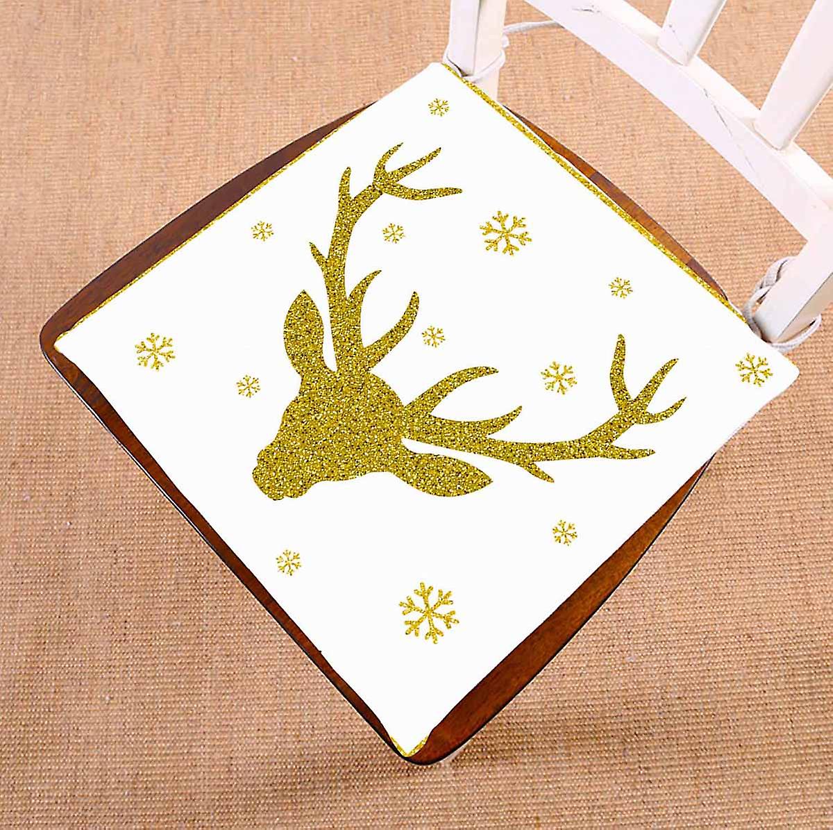 Head Of Deer With Big Horns Chair Pads Chair Mat Seat Cushion Chair Cushion Floor Cushion 40x40 Cm