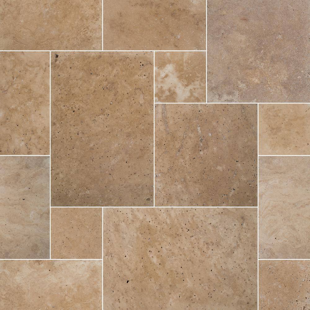 MSI Tuscany Beige Travertine Paver Tumbled Kits (360 pieces480 sq. ft.Pallet) TBEI10KITS