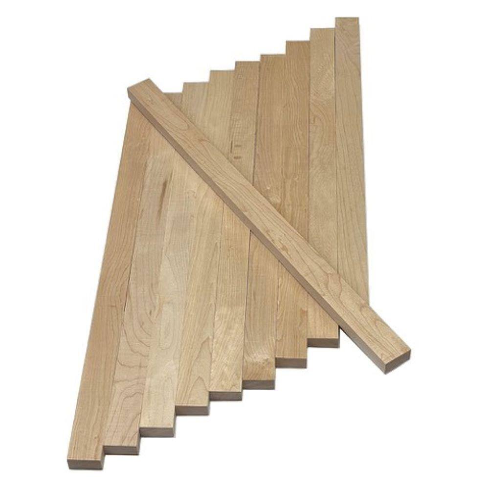 Swaner Hardwood 1 in. x 2 in. x 2 ft. Maple S4S Hardwood Board (10-Pack) OL04011624ME10