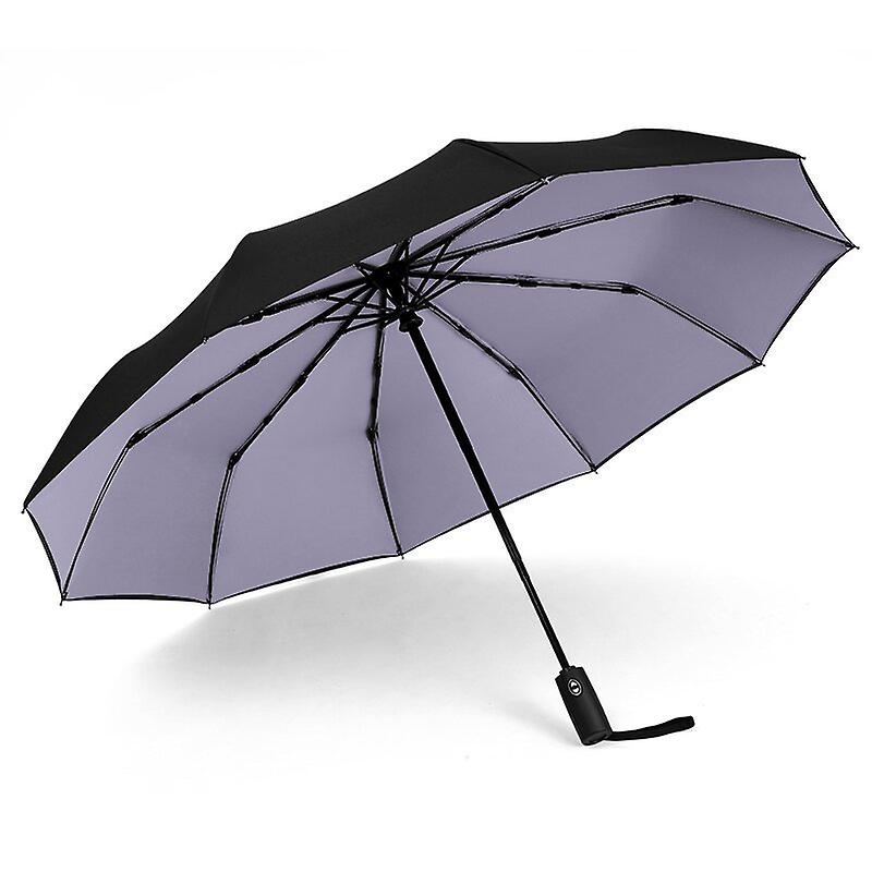 Automatic Double-layer Umbrella 10 Ribs Windproof Sunscreen Sunny And Rainy Dual-use Umbrella