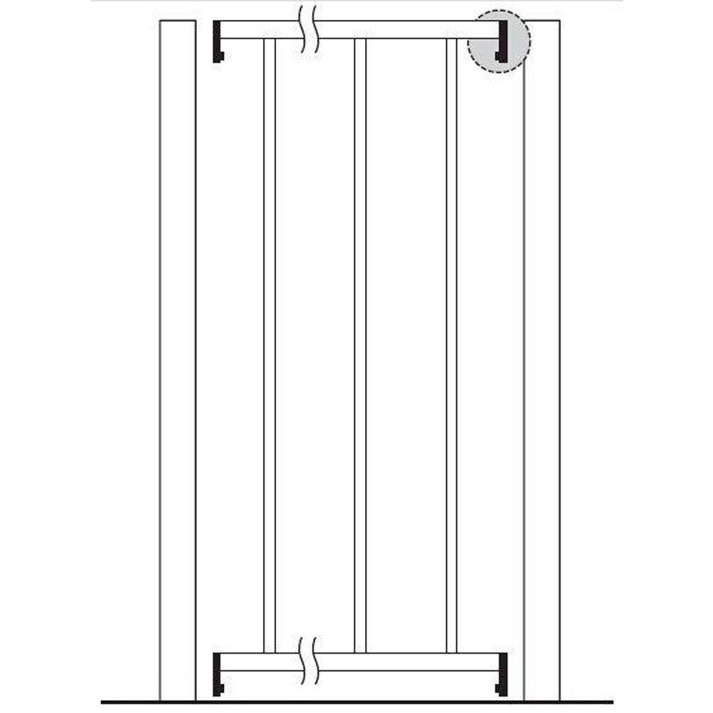 US Door and Fence Pro Series 32 in. H x 8 ft. W Spaced Bar Flat Metal Fence Panel F2GHDS93X32US