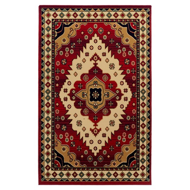 Folk Diamond Geometric Floral Rustic Eclectic Casual Bohemian High traffic Power loomed Indoor Area Rug By Blue Nile Mills