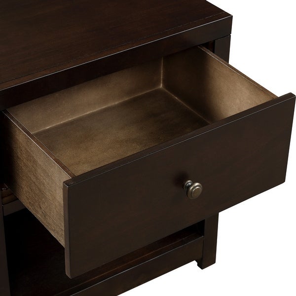 1 Drawer Solid Wood Nightstand Sofa End Table