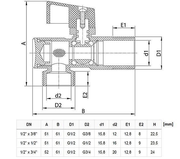 Chrome Water Isolating Ball Valve 1/2