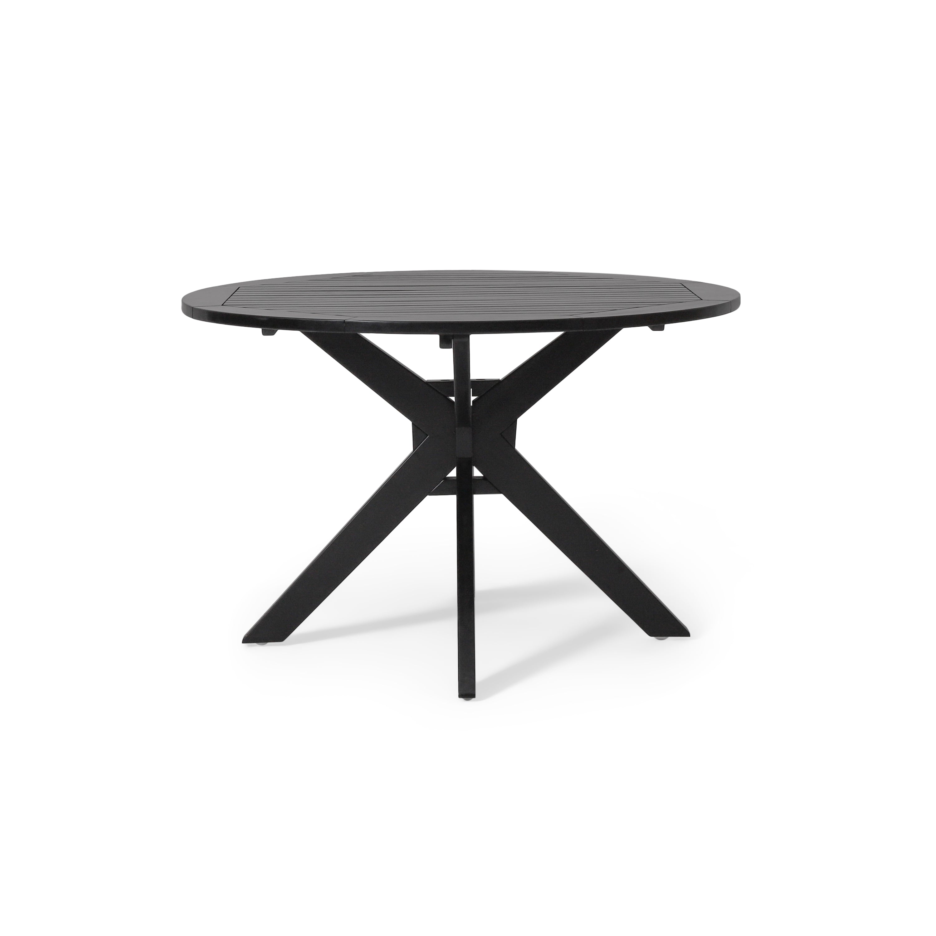 Clacton Indoor Acacia Wood Dining Table, Black