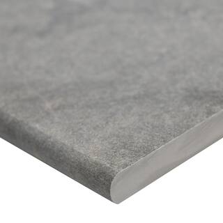 MSI 0.8 in. x 13 in. x 24 in. Quarzo Gray Porcelain Pool Coping (4.33 sq. ft.case) NQUAGRA1324