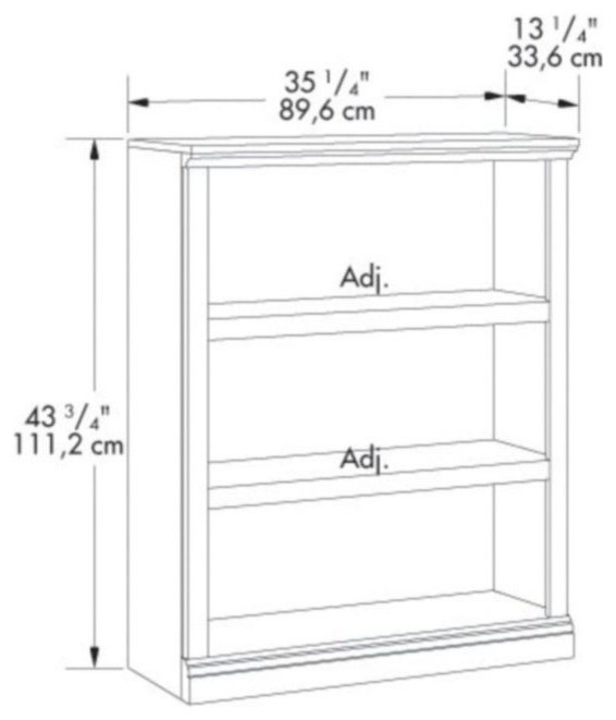 Scranton  ampTraditional Engineered Wood Co 3 Shelf Bookcase in Select Cherry   Traditional   Bookcases   by Homesquare  Houzz