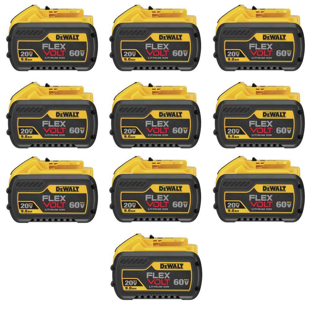 DW FLEXVOLT 20V60V MAX Lithium-Ion 9.0Ah Battery Pack (10-Pack) DCB609-10