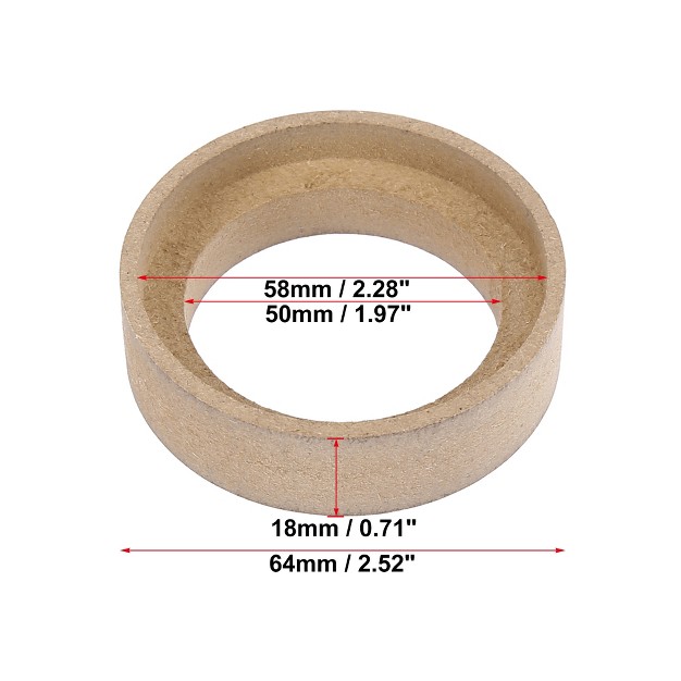 Unique Bargains Car Speaker Spacer Ring Adaptor Brackets Mounting Spacer Recess Bezel Plate Wood