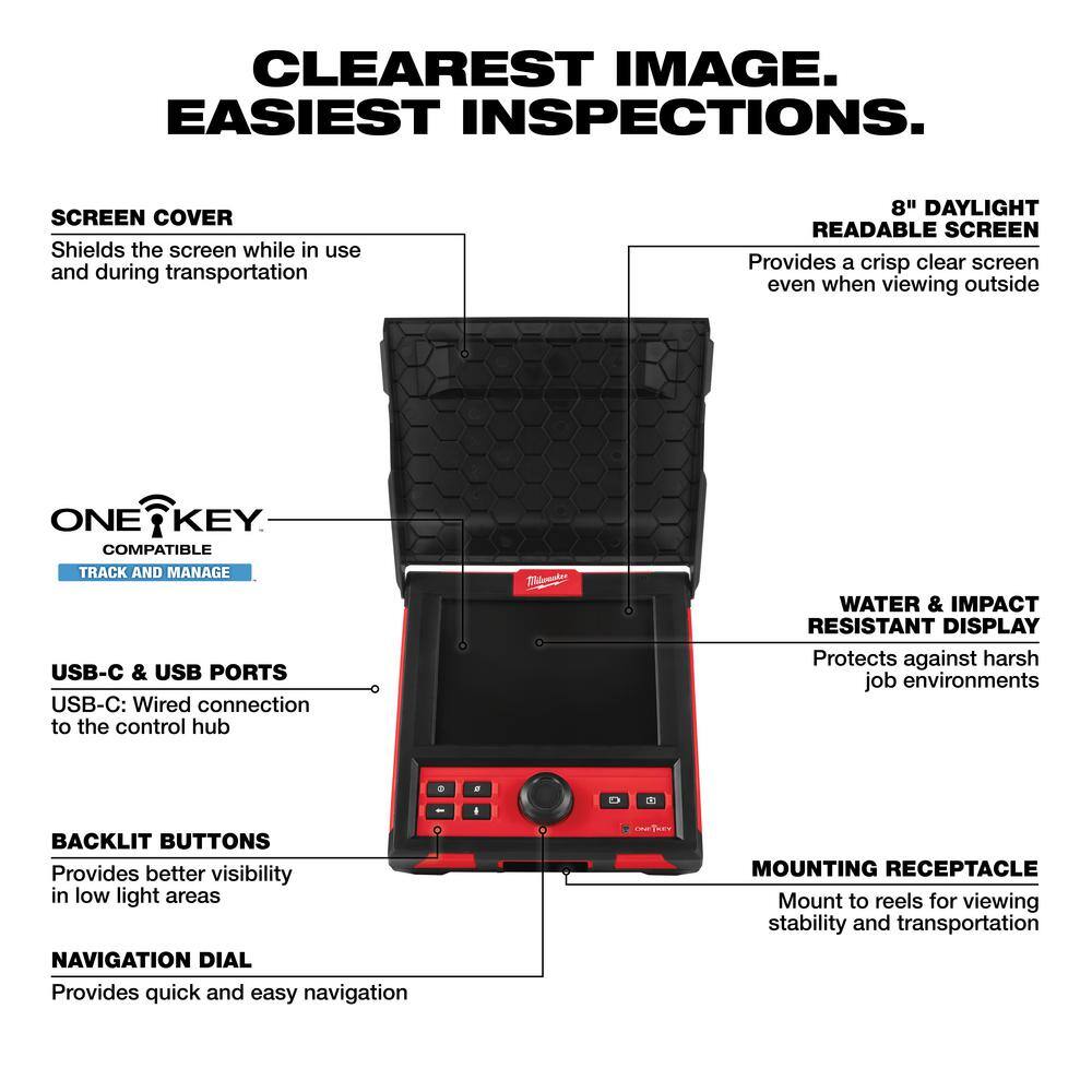 MW 18-Volt Lithium-Ion Cordless 200 ft. Pipeline Inspection System Image Reel Kit with Inspection System Monitor (2-Tool) 2974-22-2971-20