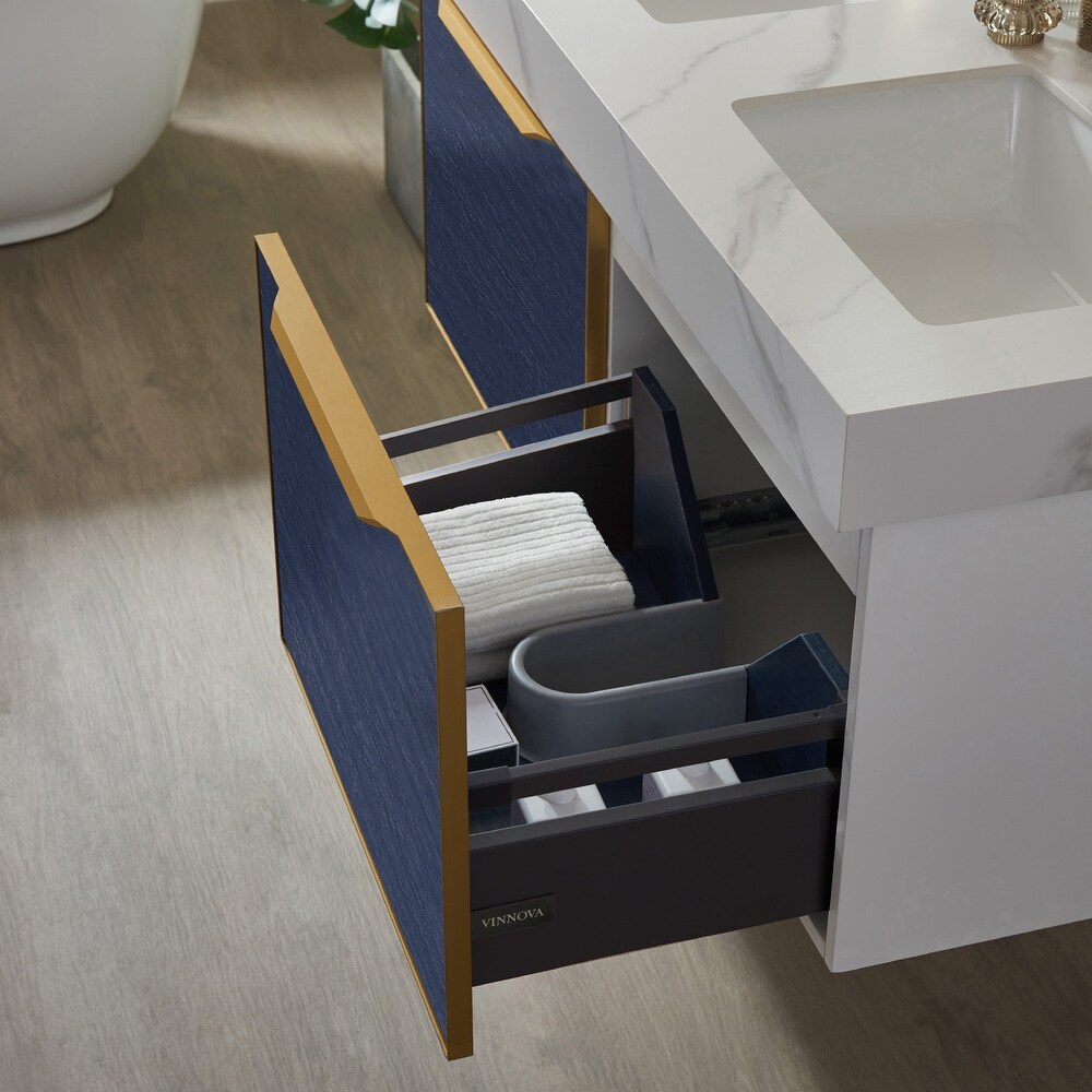 Alicante 48 in. Classic Blue Double Vanity with Mirror