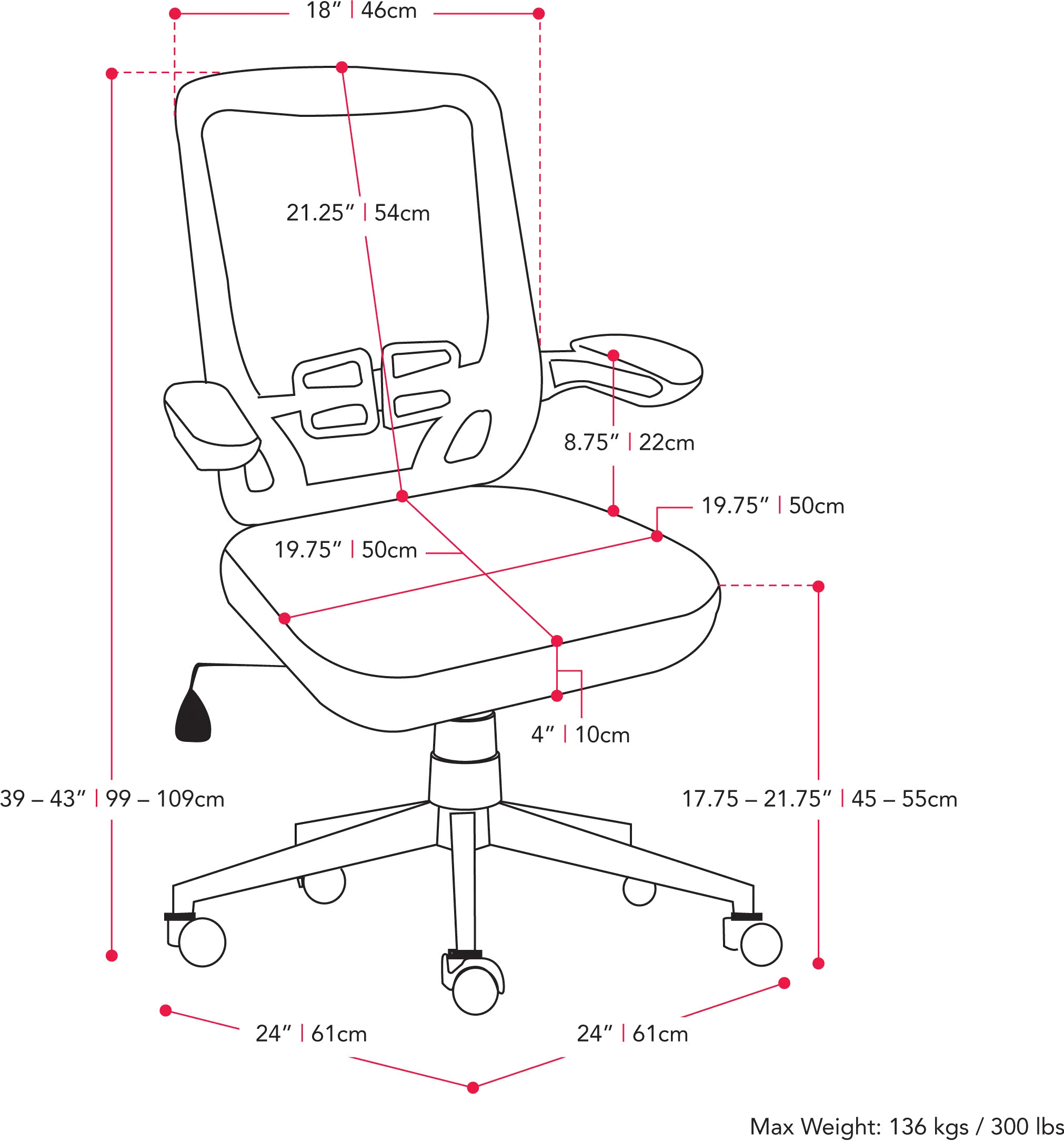 Workspace Blue Mesh Office Chair