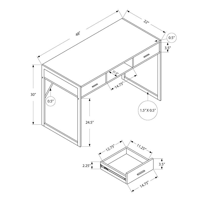 Monarch Two Tone Computer Desk