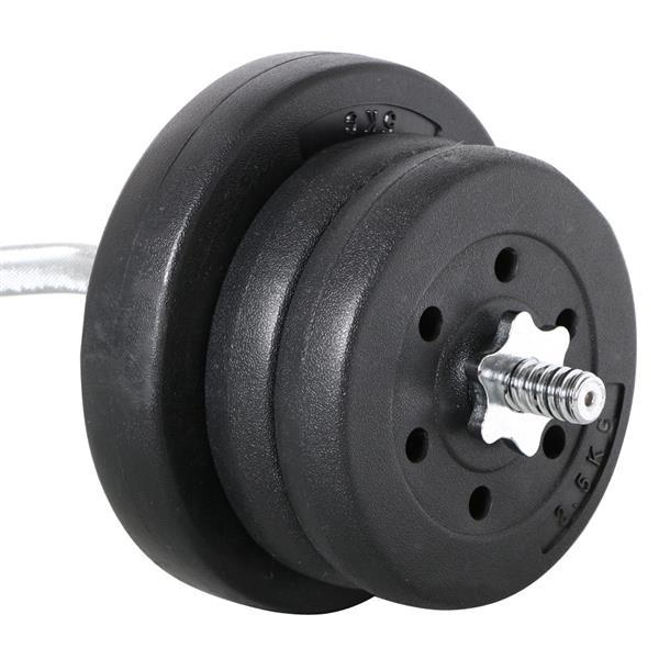 55lb Barbell Dumbbell Strength Training Equipment Exercise Dumbbell Weights Curl Bar for Home/Gym，Black