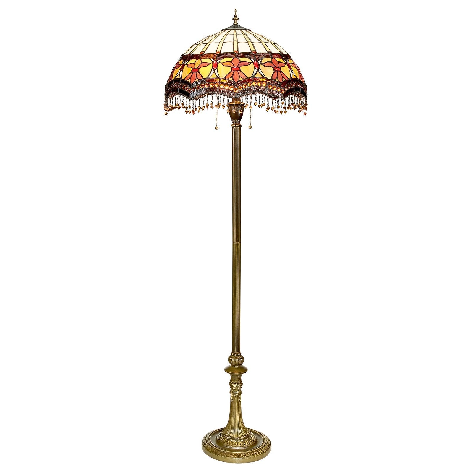 Design Toscano Victorian Parlor Tiffany-Style Stained Glass Floor Lamp