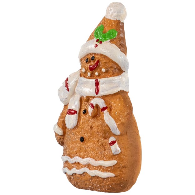 Frosted Gingerbread Snowman Christmas Tabletop Figurine