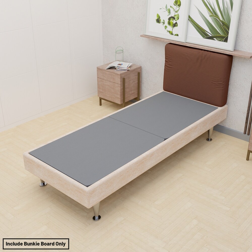 ONETAN  1.5 Inch Split Bunkie Board for Mattress/Bed Support   Fully Assembled  Improved Comfort and Support  Gray