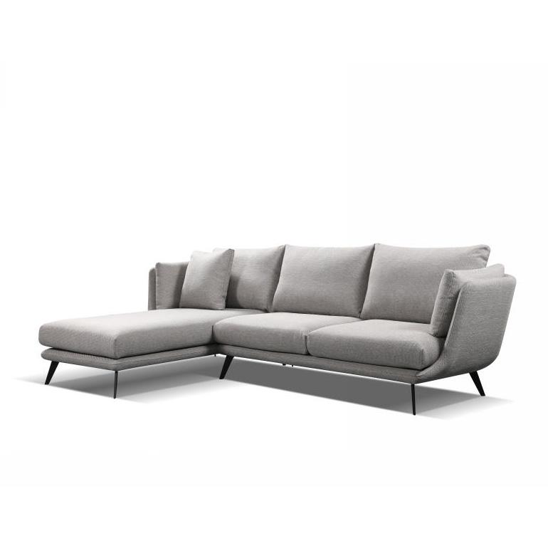 RANNI 3 Seater Sofa With Left Chaise - Warm Grey