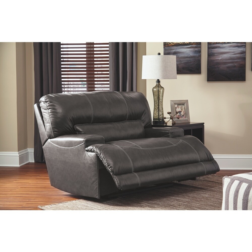 McCaskill Contemporary Wide Seat Power Recliner Gray